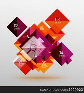 Modern square composition, abstract banner. Modern square composition, abstract banner. Vector template background for workflow layout, diagram, number options or web design