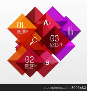 Modern square composition, abstract banner. Modern square composition, abstract banner. Vector template background for workflow layout, diagram, number options or web design