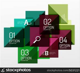 Modern square composition, abstract banner. Modern square composition, abstract banner. Vector template background for workflow layout, diagram, number options or web design