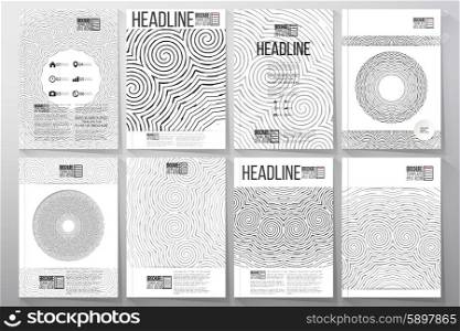 Modern stylish geometric background with circles. Brochure, flyer or booklet for business, vector templates.