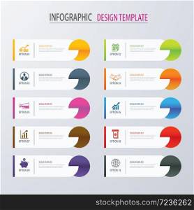 Modern tab index infographic options template with paper sheets. Vector element can be used for web design and workflow layout.
