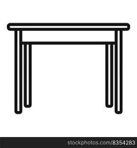 Modern table icon outline vector. Wood furniture. Leg kitchen. Modern table icon outline vector. Wood furniture