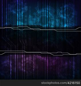modern technology theme vector background with banner for text. Eps10 layered vector file.