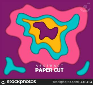 Modern template 3d paper cut template with abstract wave shapes.Design concept pattern for flyers, bunners, presentation. vector eps10. Modern template 3d paper cut template with abstract wave shapes.Design concept pattern for flyers, bunners, presentation. vector