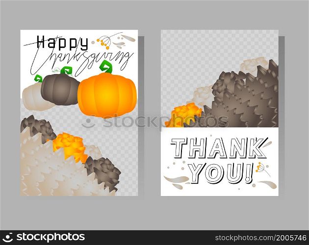Modern Thanksgiving design for presentations templates with space for photo background. Leaflet, book, poster, flyer, brochure, cover design. Corporate advertising graphic design.