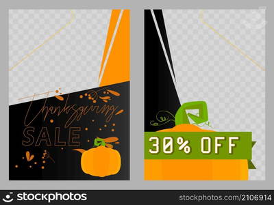 Modern Thanksgiving design for presentations templates with space for photo background. Leaflet, book, poster, flyer, brochure, cover design. Corporate advertising graphic design.