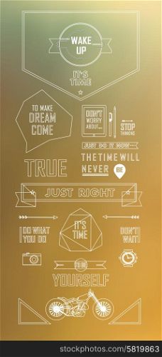 Modern thin line Quote infographic Background, typography