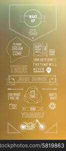 Modern thin line Quote infographic Background, typography