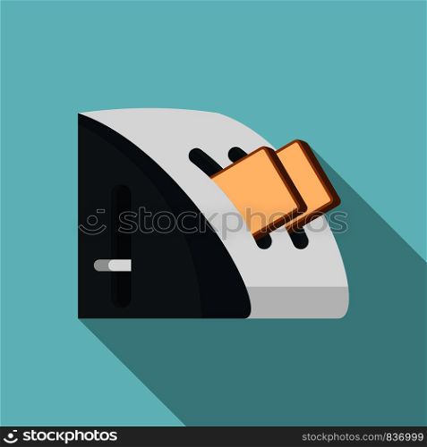 Modern toaster icon. Flat illustration of modern toaster vector icon for web design. Modern toaster icon, flat style