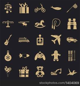 Modern toy icons set. Simple set of 25 modern toy vector icons for web for any design. Modern toy icons set, simple style