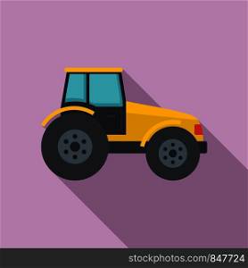Modern tractor icon. Flat illustration of modern tractor vector icon for web design. Modern tractor icon, flat style