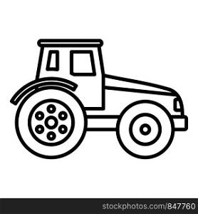 Modern tractor icon. Outline modern tractor vector icon for web design isolated on white background. Modern tractor icon, outline style