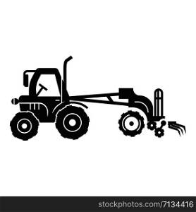 Modern tractor machinery icon. Simple illustration of modern tractor machinery vector icon for web design isolated on white background. Modern tractor machinery icon, simple style