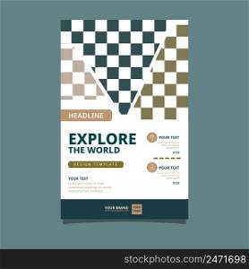Modern Travel Tour Holiday Vacation Flyer Brochure Poster Blank Space Design Template