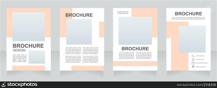 Modern trends in artworks guide blank brochure design. Template set with copy space for text. Premade corporate reports collection. Editable 4 paper pages. Myriad Pro, Arial fonts used. Modern trends in artworks guide blank brochure design