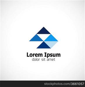Modern triangle abstract business symbol