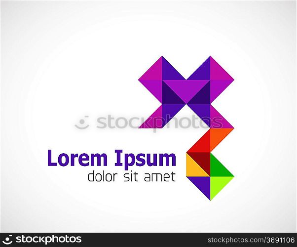 Modern triangle abstract business symbol