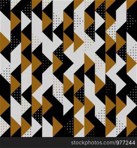 Modern triangle colors gold black dots pattern vector background. You can use for pattern screen, ad, space of text, cover artwork. illustration vector eps10
