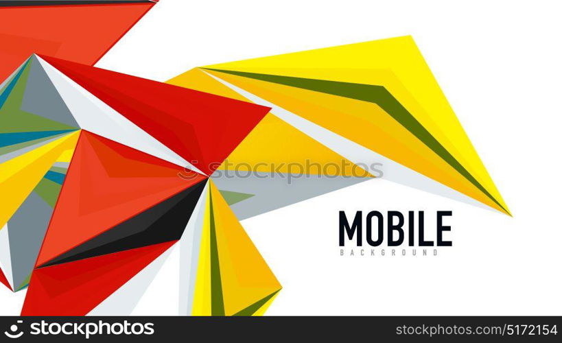 Modern triangle presentation template. Modern triangle presentation template. Business design background, brochure or flyer concept or geometric web banner