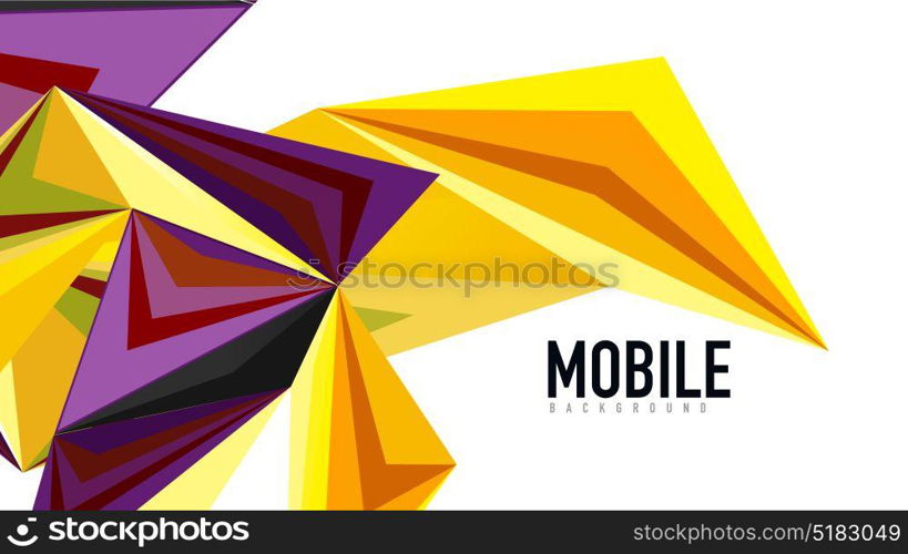 Modern triangle presentation template. Modern triangle presentation template. Business design background, brochure or flyer concept or geometric web banner