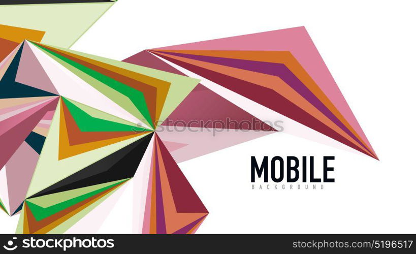 Modern triangle presentation template. Modern triangle presentation template. Business design background, brochure or flyer concept or geometric web banner