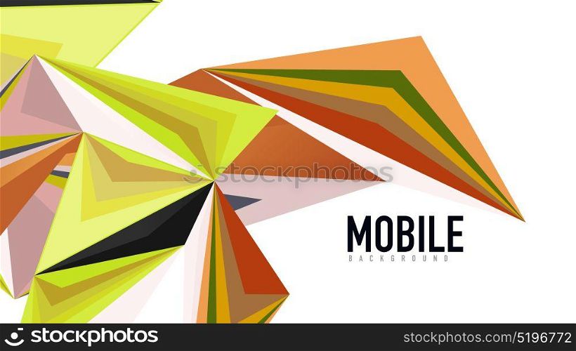 Modern triangle presentation template. Modern triangle presentation template. Business design background, brochure or flyer concept or geometric web banner