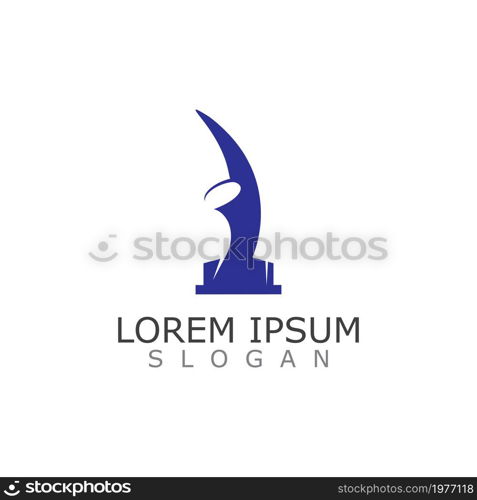 Modern Trophy Winner Logo Symbol Icon Vector Graphic Design Stock Vector