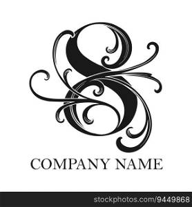 Modern twist floral number 8 monogram logo monochrome vector illustrations for your work logo, merchandise t-shirt, stickers and label designs, poster, greeting cards advertising business company or brands