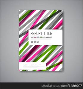 Modern Vector abstract brochure / book / flyer design template - green and pink version