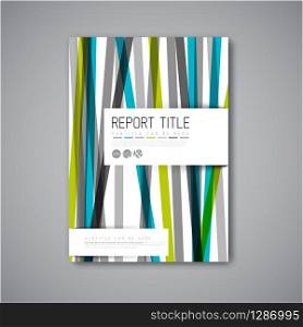 Modern Vector abstract brochure / book / flyer design template - light blue and green version