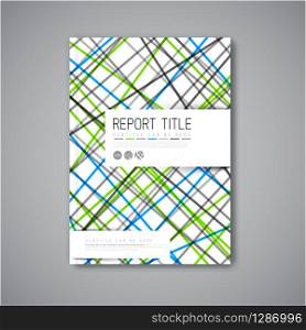 Modern Vector abstract brochure / book / flyer design template - light blue and green version