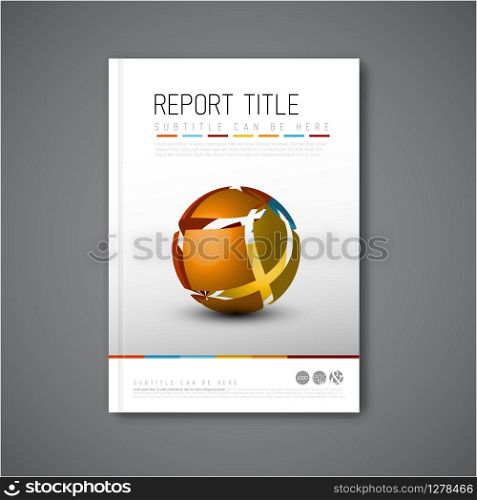 Modern Vector abstract brochure / book / flyer design template with abstract shape