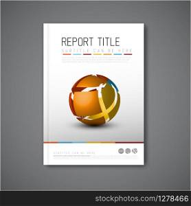 Modern Vector abstract brochure / book / flyer design template with abstract shape