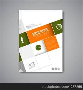 Modern Vector abstract brochure / book / flyer design template with big mosaic. Modern Vector abstract brochure / book / flyer design template