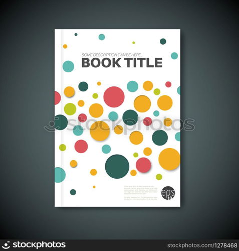 Modern Vector abstract brochure / book / flyer design template with color circles