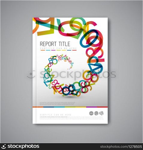 Modern Vector abstract brochure / book / flyer design template with numbers