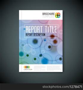 Modern Vector abstract microscopy biological brochure, report or flyer design template