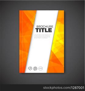 Modern Vector abstract red brochure / book / flyer design template with white stripe