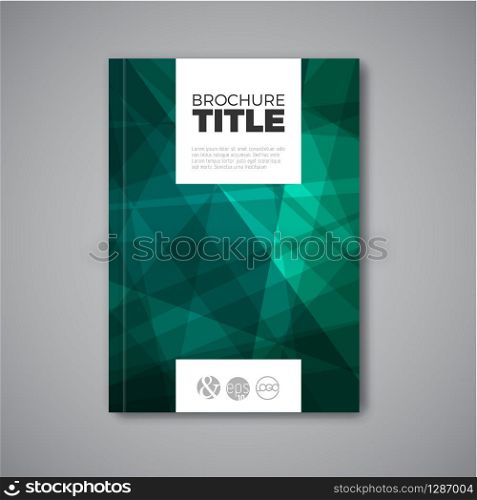 Modern Vector abstract teal brochure / book / flyer design template