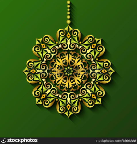 Modern vector decorative ornamental snowflake. Trendy craft style illustration. 3d effect imitation. Modern vector decorative ornamental snowflake.