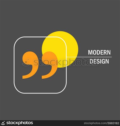 Modern vector design with quote text bubble. Modern vector design with quote text bubble.