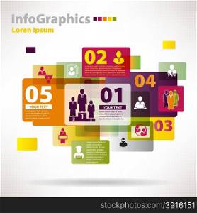 Modern vector elements for infographics with clouds and banners