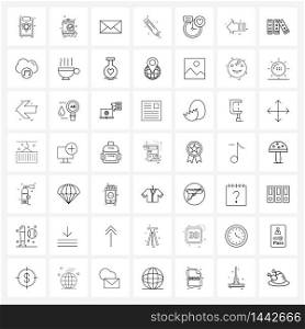 Modern Vector Line Illustration of 49 Simple Line Icons of value, schedule, close, clock, education Vector Illustration