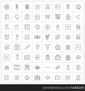 Modern Vector Line Illustration of 64 Simple Line Icons of health, first aid, science, medical, docs Vector Illustration