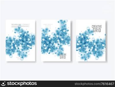 Modern vector templates for brochure cover in A4 size. Polygonal space background with connecting dots and lines.. Modern vector templates for brochure cover in A4 size. Polygonal space background with connecting dots and lines