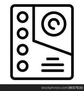 Modern video intercom icon outline vector. Camera security. Control alarm. Modern video intercom icon outline vector. Camera security