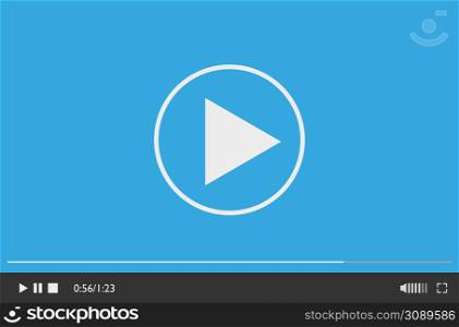 Modern video player design template for web and mobile apps flat style. Vector illustration. Modern video player design template for web and mobile apps flat style.
