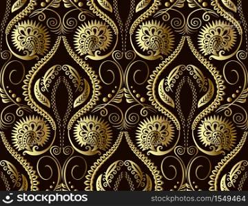 Modern volumetric floral ornamental background. Trendy craft style illustration. 3d effect imitation. Modern volumetric floral ornamental background