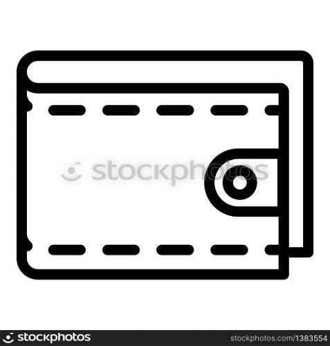 Modern wallet icon. Outline modern wallet vector icon for web design isolated on white background. Modern wallet icon, outline style