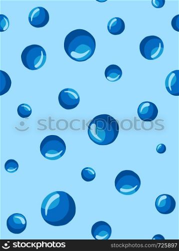 Modern water bubbles seamless pattern on a blue background. Round shapes drops of water. Abstract geometrical circle wallpaper. Underwater backdrop. Vector illustration. water bubbles seamless pattern Abstract geometrical circle wallpaper.